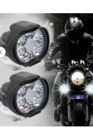 1 Adet Led Motosiklet Sis Far Montaj Sis Drl Lamba Scooter Motosiklet Için (çakar & Sabit Mod)