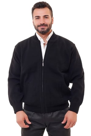 Bluesmoda Astarlı Cepli Farmuarlı Çelik Örme Ceket Hırka Lacivert