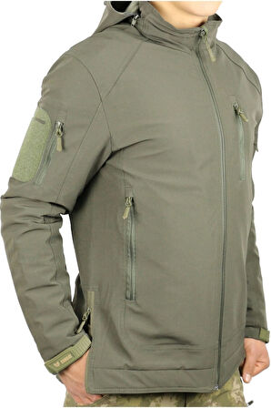 Softshell Tactical Su ve Hava Geçirmez Mont Haki
