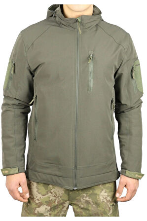 Softshell Tactical Su ve Hava Geçirmez Mont Haki