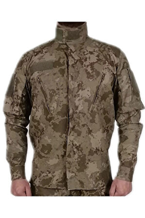 Yeni Tip Askeri Kamuflaj Uzun Kollu Gömlek Kışlık