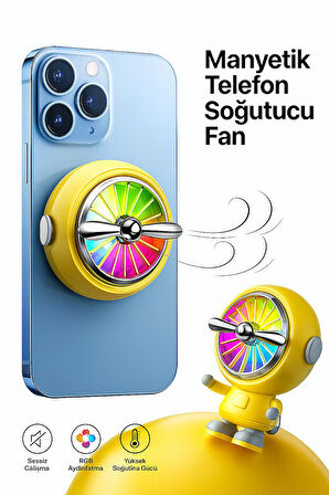 Sevimli Mobil Oyunlar İçin Telefon Soğutma Fanı iOS Android Uyumlu Sessiz ve Güçlü Soğutma