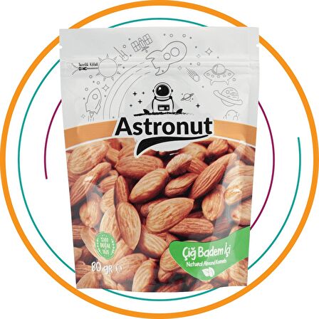 Astronut Badem içi Çiğ 80 Gr (5 Adet)