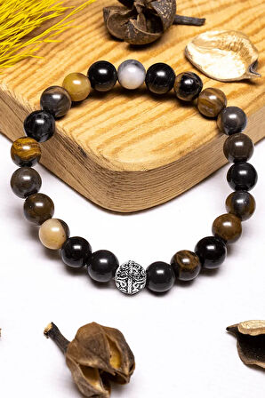 Sertifikalı Aaa+ Pietersite Taşı Bileklik - Gümüş Aparatlı