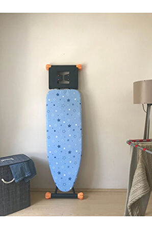 İpli Ayarlanabilir Isıya Dayanıklı Keçeli Stoperli Ütü Masası Kılıfı Örtüsü Bezi 55x140cm Gökyüzü