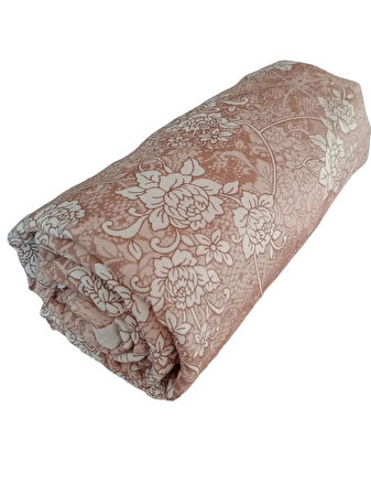 Asev Home Keçeli Ütü Masası Kılıfı 55X140CM Brown Flowered