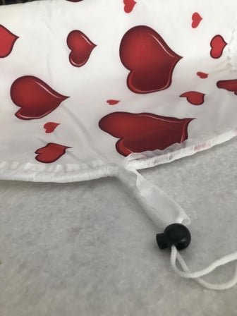 Keçeli Ütü Masası Kılıfı 55x140 cm İpli masaya göre Ayarlanabilir White Hearts