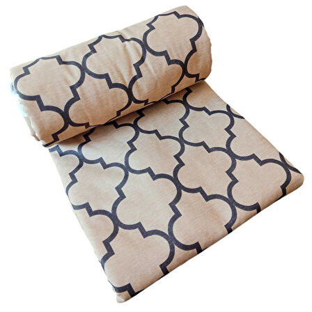 Ütü Masası Kılıfı Büyük Boy İpli Stoperli Keçeli Kılıfı Örtüsü Bezi 55x140cm Damask Caramel