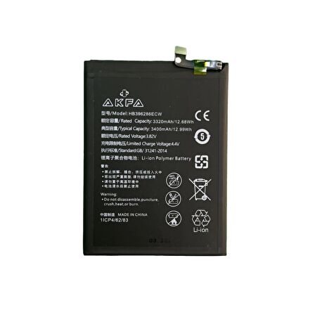 Huawei  P Smart 2019 Akfa Batarya + Ekran Koruyucu Hediyeli