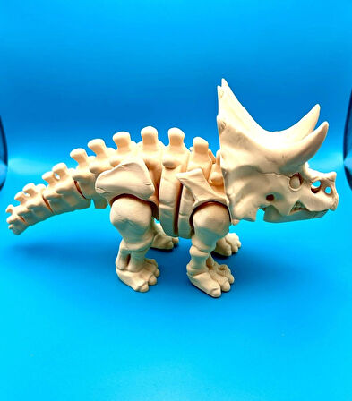 Dinozor Oyuncağı, Gerçekçi Triceratops Modeli - Büyük Boy