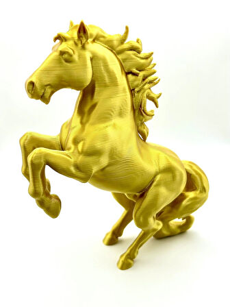 Altın Şahlanan At Biblosu (17 cm)