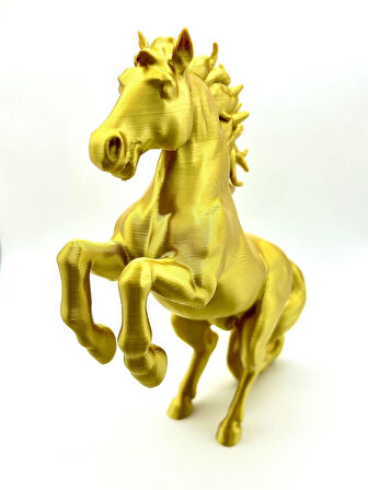 Altın Şahlanan At Biblosu (17 cm)