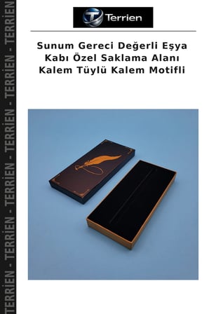 Sunum Gereci Değerli Eşya Kabı Özel Saklama Alanı Kalem Tüylü Kalem Motifli