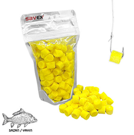 12 Saat Dayanıklı Süper Kesme Sazan / Yayın Hamuru - İğne Yemi - Sarı-Mısır 80 Gr