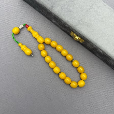 Zeyzun Usta İşçilikli Kapsül Kesim Sarı Efe Maskot Tespih