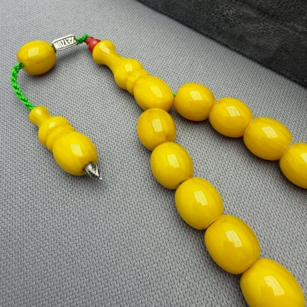 Zeyzun Usta İşçilikli Kapsül Kesim Sarı Efe Maskot Tespih