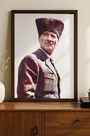 Atatürk Kalpaklı Dijital Baskı Poster (Çerçevesiz)
