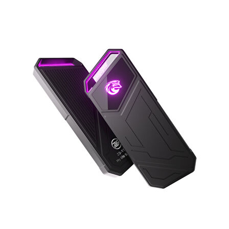 KingSpec Z5 Taşınabilir SSD 512 GB, 2090MB/s Metal RGB Kasa USB-C
