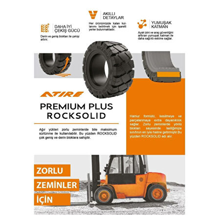 3.00-15 (315/70-15) Rock Solid Segmanlı Dolgu Forklift Lastiği