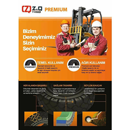 3.00-15 (315/70-15) Achiever Plus Segmansız Dolgu Forklift Lastiği