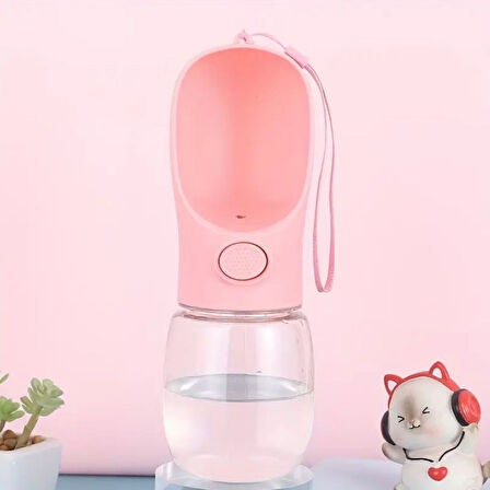 BUFFER® Taşınabilir Butonlu 350 ml Evcil Hayvan Suluğu