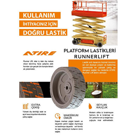 15x5 Runnerlift Genie Platform Lastiği