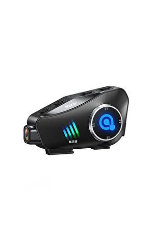 Q28 Dynego Motosiklet Kask Bluetooth Kulaklık 1080p Kamera Interkom Kulaklık Su Geçirmez Intercom