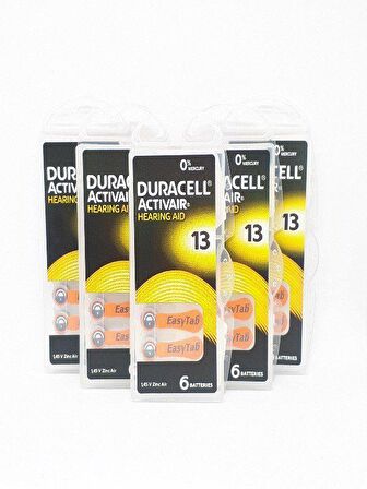 Duracell 13 Numara Kulaklık Pili 6'lı-5 Paket 5*6