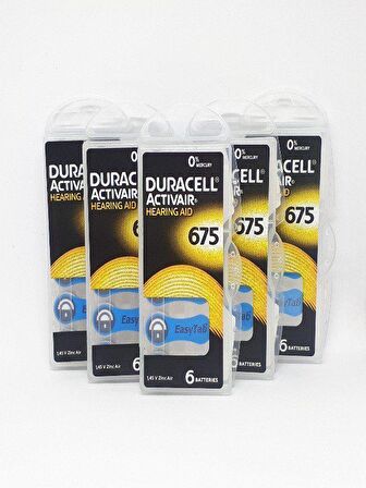 Duracell 675 Numara Kulaklık Pili 6'lı-5 Paket 5*6