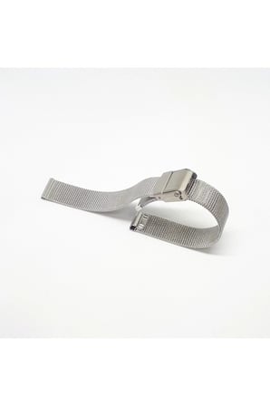 12mm Beyaz Renk Hasır İnce Örgü Çelik Kaplama Metal Saat Kordonu