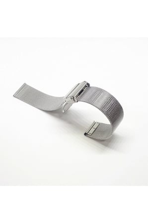 16mm Beyaz Renk Hasır İnce Örgü Çelik Kaplama Metal Saat Kordonu