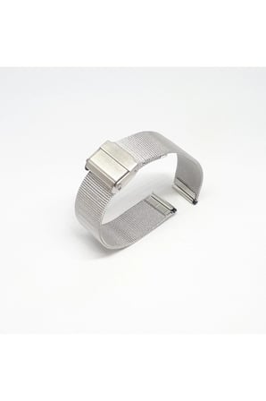 16mm Beyaz Renk Hasır İnce Örgü Çelik Kaplama Metal Saat Kordonu