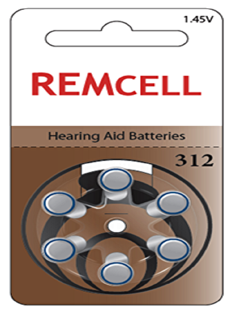 Remcell 312 Numara İşitme Cihaz Pili Kulaklık Pili 6'lı Blister-1 PAKET