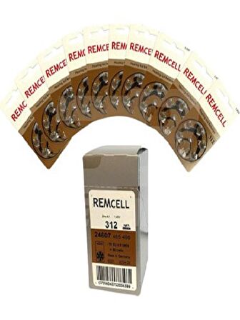 Remcell 312 Numara İşitme Cihaz Pili Kulaklık Pili 6'lı Blister-10 PAKET