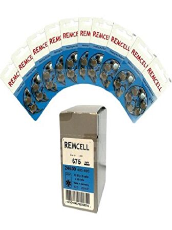 Remcell 675 Numara İşitme Cihaz Pili Kulaklık Pili 6'lı Blister-10 PAKET
