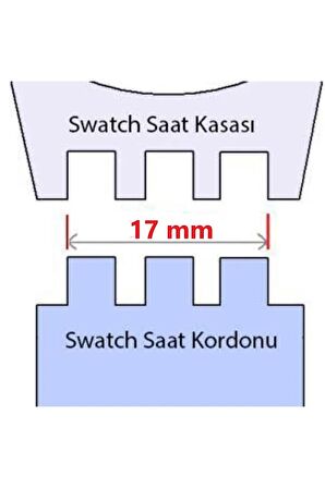 17mm Swatch Uyumlu Chrono Model Slikon Saat Kordonu - BEYAZ