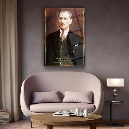 Atatürk İcra ve Tatbik Sözü Cam Tablo – ATA140