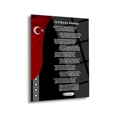 Atatürk 3’lü Türk Bayrağı Cam Tablo Seti – ATA176