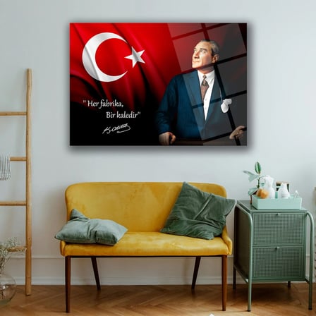 Atatürk’ün “Her Fabrika Bir Kaledir” Sözü ile Cam Tablo – ATA198