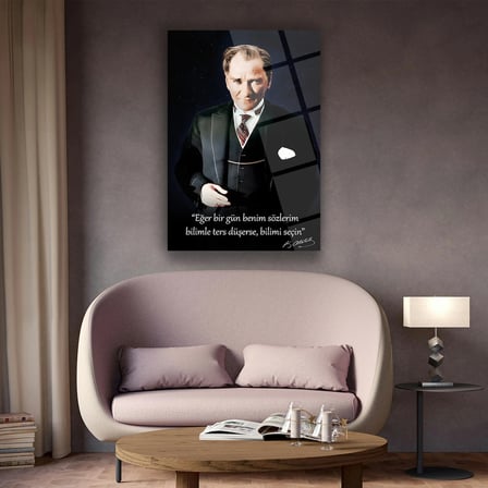 Bilim ve Akıl Atatürk Cam Tablo – ATA235