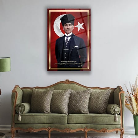 Atatürk Çalışkanlık Sözü Cam Tablo – ATA265