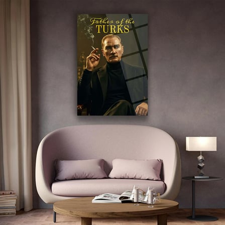 Atatürk Father of the Turks Cam Tablo – ATA275