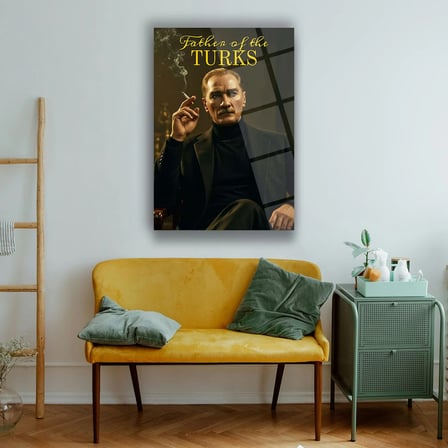 Atatürk Father of the Turks Cam Tablo – ATA275