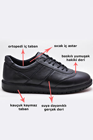 Ayakkabiburada 1050 Ortopedik Taban Hakiki Deri Erkek Kışlık Ayakkabı