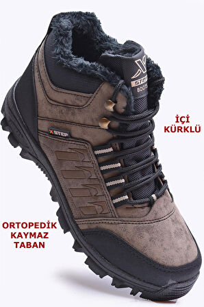 X6 Ortopedik Kaymaz Taban Kürklü Kadın Erkek Bot Outdoor Bot