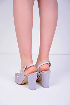 1661 Saten Kadın Topuklu Ayakkabı Abiye Düğün Nişan Ayakkabısı