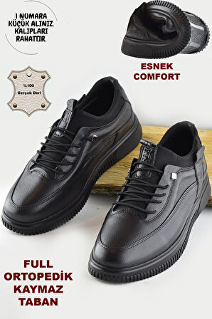 856p Tam Ortopedik Taban  KOMPLE HAKİKİ DERİ Erkek Kışlık Ayakkabı