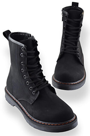 755 Günlük Bağcıklı Fermuarlı Kadın Bot Ayakkabı Postal Kadın Bot