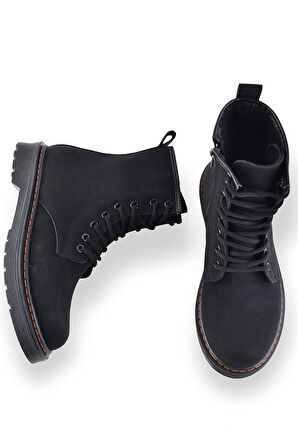 755 Günlük Bağcıklı Fermuarlı Kadın Bot Ayakkabı Postal Kadın Bot