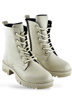 785 Günlük Bağcıklı Fermuarlı Siyah Kadın Bot Ayakkabı Kışlık Kadın Bot